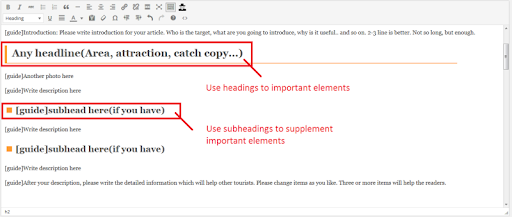 Headings and Sub-Headings Headings and Sub-Headings